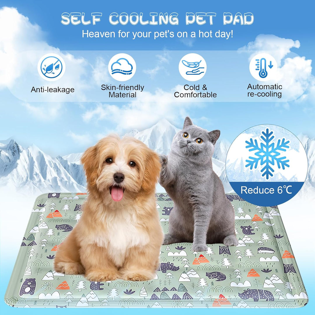 Ninonly Kühlmatte Hund 50X65cm Kühlmatte für Hunde Katze Haustier Eismatte Selbstkühlende mit Ungift