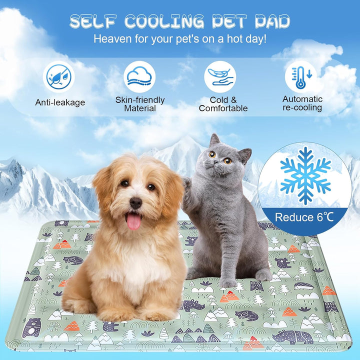 Ninonly Kühlmatte Hund 50X65cm Kühlmatte für Hunde Katze Haustier Eismatte Selbstkühlende mit Ungift