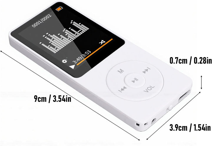 Bewinner Bluetooth-MP3-Player, Weiss WHITE, WHITE