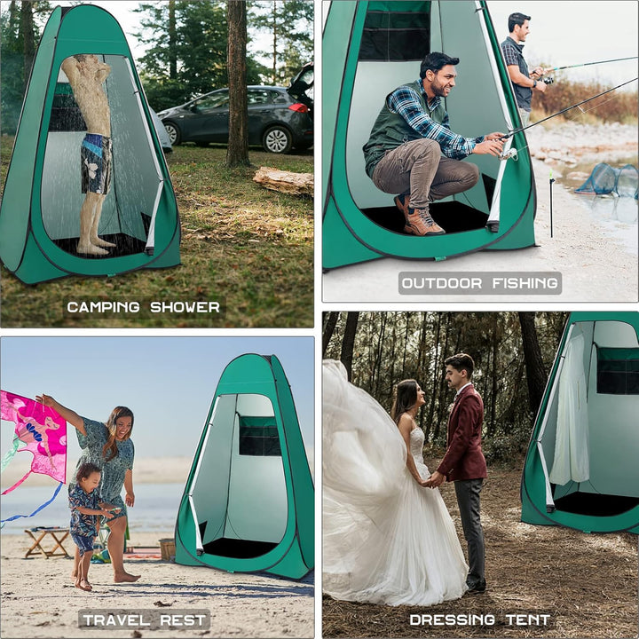 BRIAN & DANY Duschzelt Camping, Pop Up Toilettenzelt, Tragbares Umkleidezelt mit Regenschutz und Fen