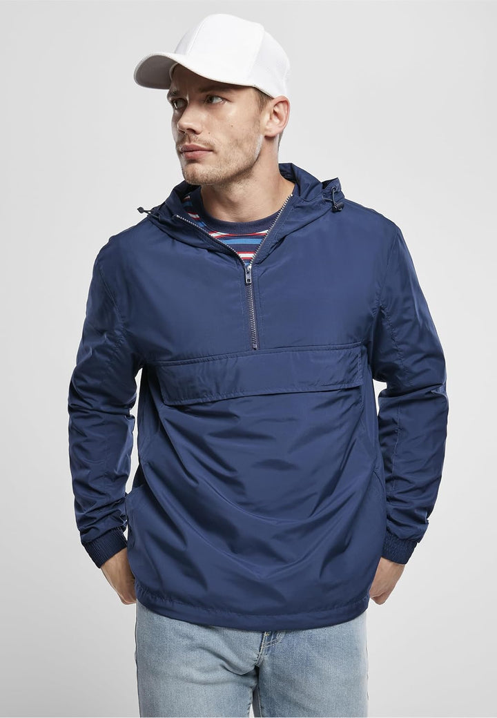 Urban Classics Herren Basic Pull Over Jacket S Darkblue, S Darkblue