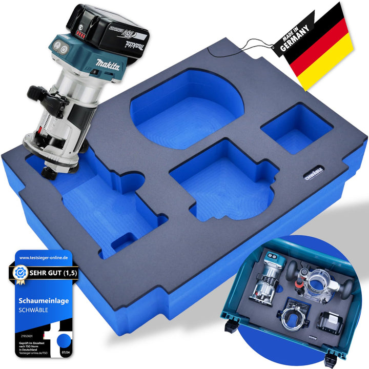 SCHWÄBLE® Schaumeinlage Schaumstoffeinlage für Makita Akku-Multifräse DRT50 ohne Koffer