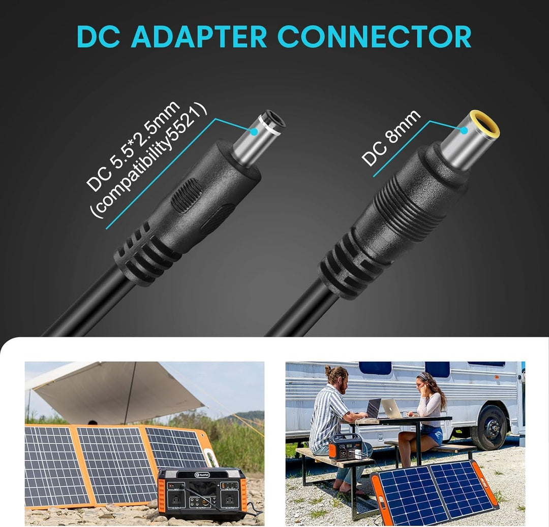 DC Solarladekabel 3m, Solarstecker XT60 Stecker Solarkabel 12AWG Solarpanel Adapter, 3M