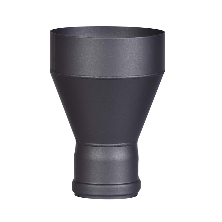 FIREFIX R150/Ü10 Übergangsstück (Erweiterung) für 2 mm Starke Rauchrohre, schwarz lackiert, von 80 m