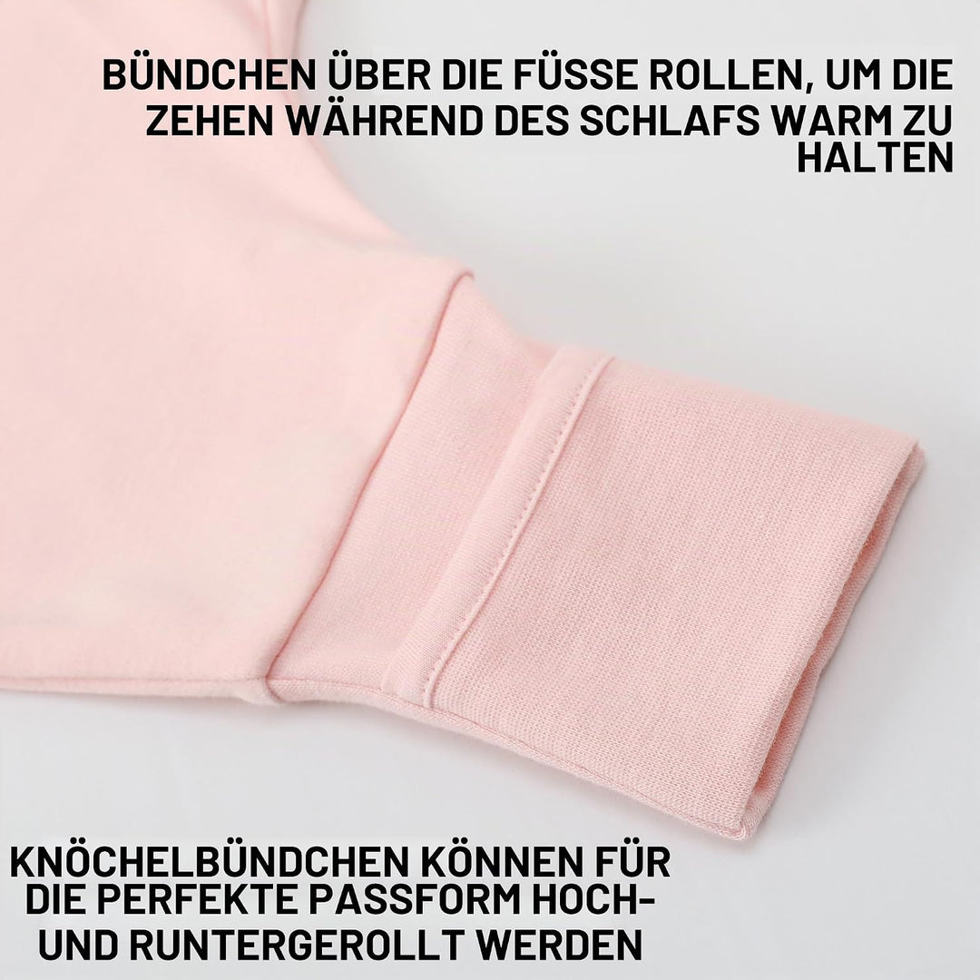 Mama Cheetah Baby Schlafsack, Bio-Baumwolle, Tragbare Babydecke, Schlafsack mit 2-Wege-Reissverschlu