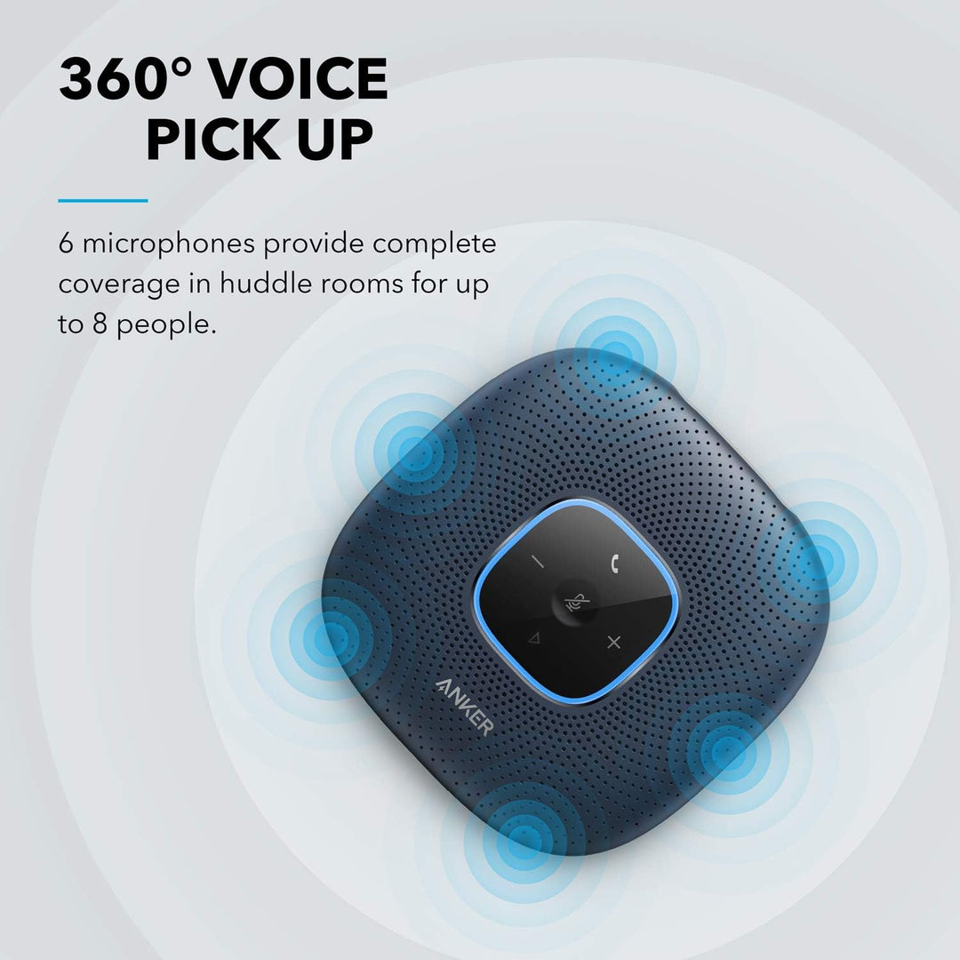 Anker PowerConf Bluetooth Konferenzlautsprecher mit 6 integrierten Mikrofonen, verbesserter Tonaufna