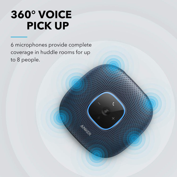 Anker PowerConf Bluetooth Konferenzlautsprecher mit 6 integrierten Mikrofonen, verbesserter Tonaufna