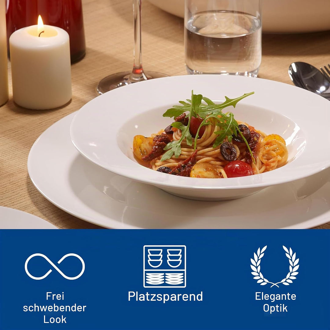 Villeroy und Boch - For Me Dinner-Set, 8 tlg., das Allround-Talent, Premium Porzellan, spülmaschinen
