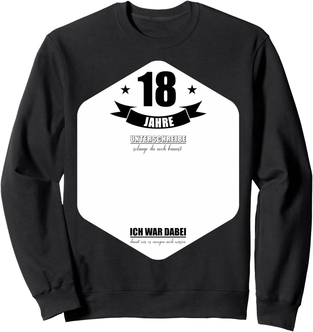 18 Jahre Geburtstag Party Lustiges 18 Geburtstag Gästebuch Sweatshirt