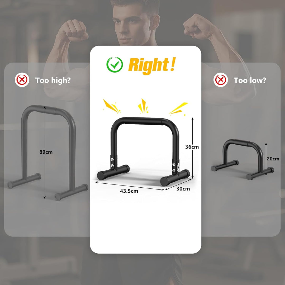 RELIFE REBUILD YOUR LIFE Dip Station Dip Bar Barren Parallettes Push Up Dip-Ständer Einstellbar Eins