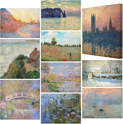 Bilderwelten Top Claude Monet Leinwandbilder Brücke in Monets Garten 100 x 100cm 100cm x 100cm Claud