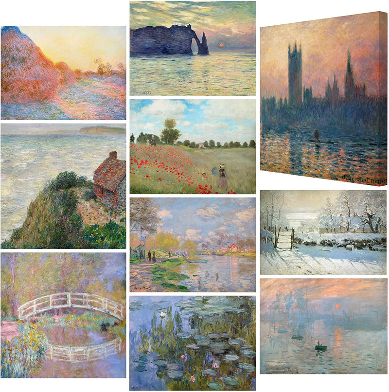 Bilderwelten Top Claude Monet Leinwandbilder Brücke in Monets Garten 70 x 70cm 70cm x 70cm Claude Mo