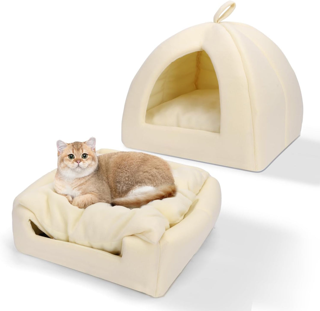 Nobleza Faltbares Katzenhaus, Zwei in Eins Hund Katzenbett, Katzenhaus für Kleine bis Grosse Katzen