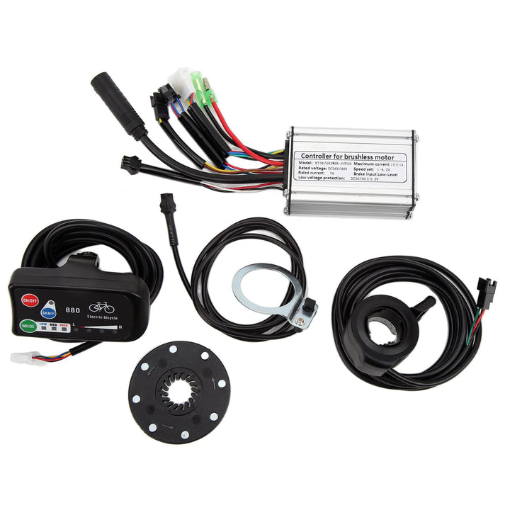 BuyWeek Elektrofahrrad Brushless Motor Controller Kit, 36V 48V 15A Rechteckwellen Controller LED880