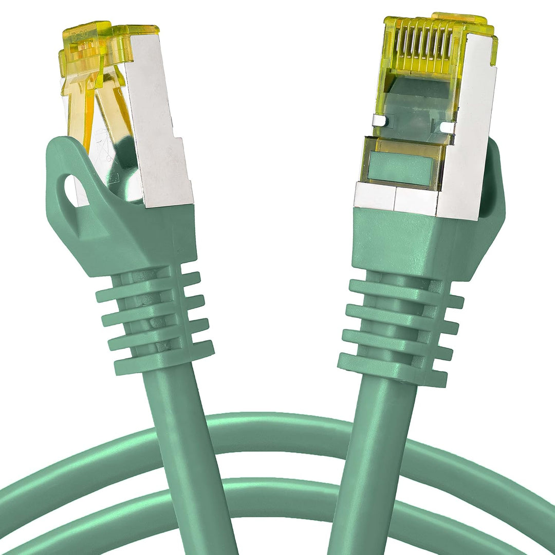 BIGtec LAN Kabel 10 Stück 1,5m Netzwerkkabel CAT7 Ethernet Internet Patchkabel CAT.7 grün Gigabit do