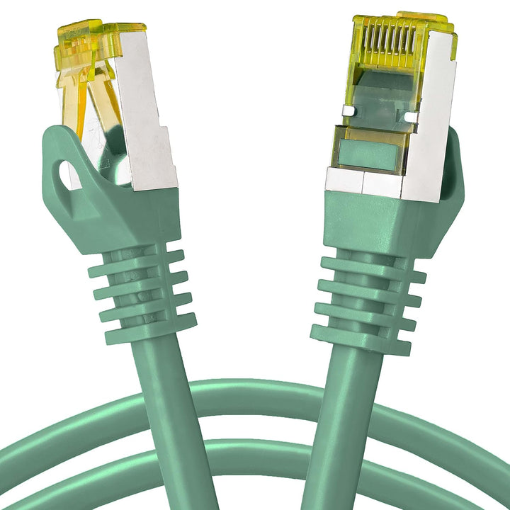 BIGtec LAN Kabel 10 Stück 1,5m Netzwerkkabel CAT7 Ethernet Internet Patchkabel CAT.7 grün Gigabit do