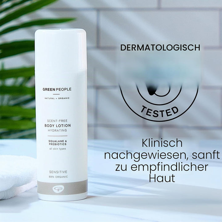 Green People Parfümfreie Hand- u. Bodylotion, 150 ml | Natürlicher Bio-Moisturizer für den sensitive