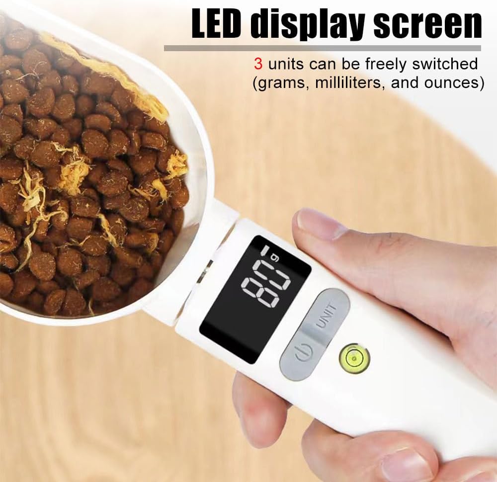 DONGKER Digital Küchenwaage, 800g/1g USB Wiederaufladbar Löffelwaage mit LCD Display, g/ml/oz Belieb