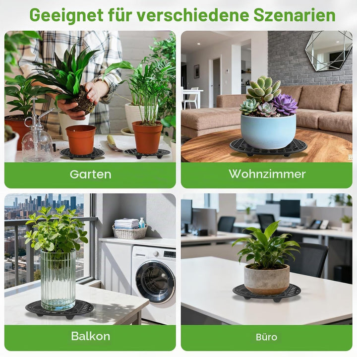 12 Stück Pflanzentopffüsse , Heavy Duty Pflanzenständer für Gartentöpfe, Aussenblumentopfständer mit