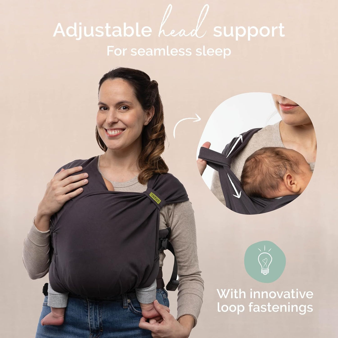 Boba Pre-Wrapped Baby Wrap Carrier with Buckle, Easy Adjust Soft Infant Baby Carrier Hybrid for Boy
