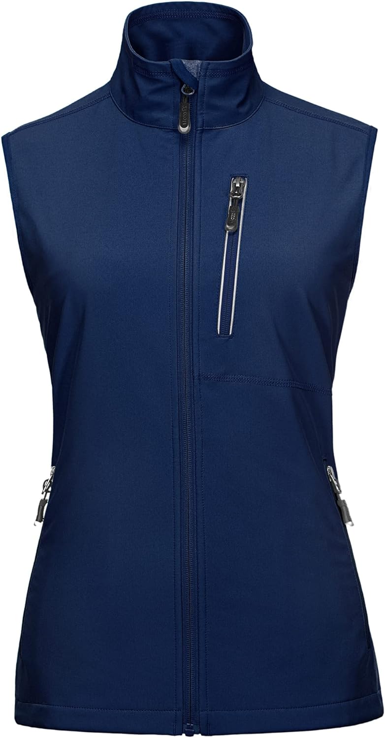 33,000ft Damen Leichte Laufweste Outdoor Softshell Weste Frau Ärmellose Jacke Winddichte Wasserdicht