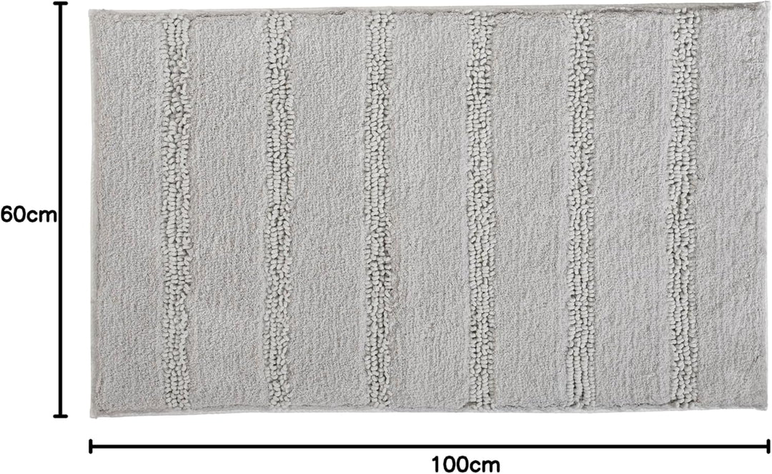 Kleine Wolke Badteppich Monrovia, Platin, 60 x 100 cm 60 x 100 x 2.5 cm Grau, 60 x 100 x 2.5 cm Grau