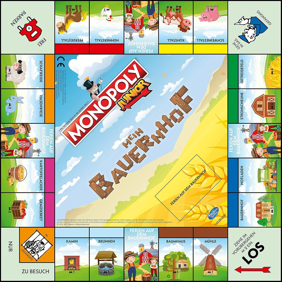 Winning Moves Monopoly Junior Mein Bauernhof - Familienspiele Strategie Brettspiele Monopoly Mein Ba