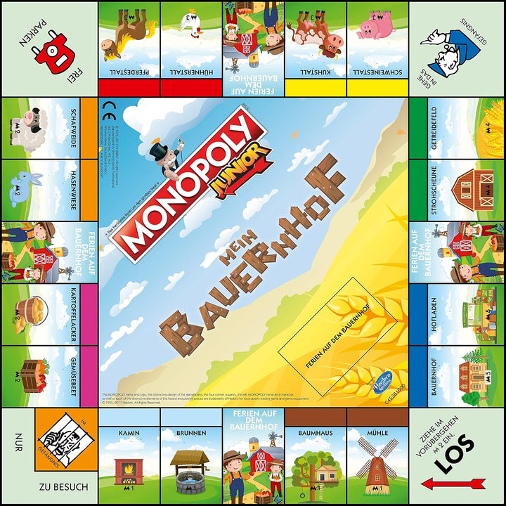 Winning Moves Monopoly Junior Mein Bauernhof - Familienspiele Strategie Brettspiele Monopoly Mein Ba