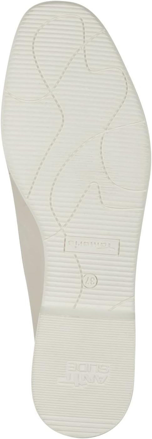 Tamaris Damen Slipper, Frauen Slip On,TOUCHit-Fussbett 41 EU Ivory Leather, 41 EU Ivory Leather