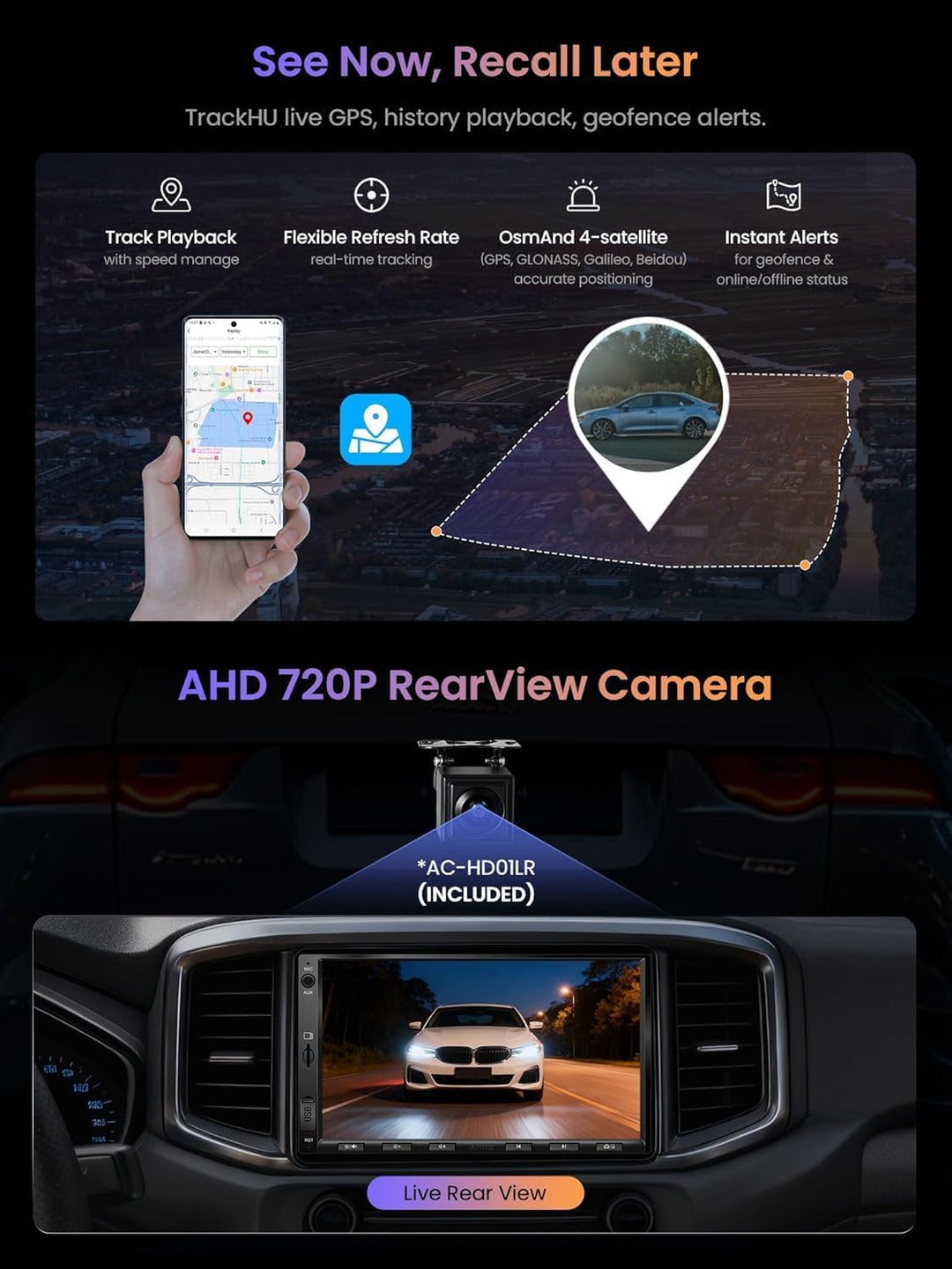 ATOTO A5 Doppel din Radio Android, 7 Zoll Touchscreen Digital Media-Receiver,Wireless CarPlay und An
