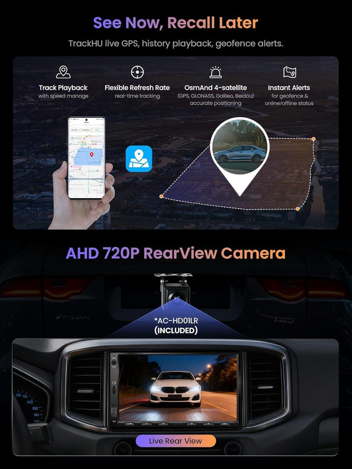 ATOTO A5 Doppel din Radio Android, 7 Zoll Touchscreen Digital Media-Receiver,Wireless CarPlay und An