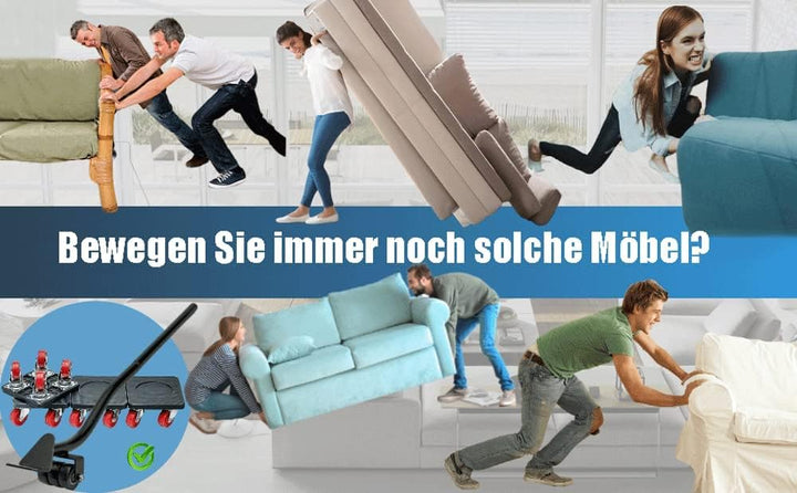 PULLEY Möbel Transportrollen Set, Möbelheber mit 4 Stück Bewegen Sliders Schwere Möbelrollen Verschi
