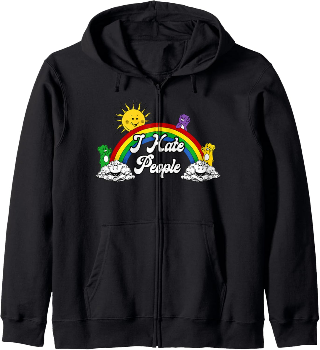 i hate people t-shirt Kapuzenjacke