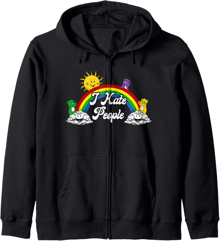 i hate people t-shirt Kapuzenjacke