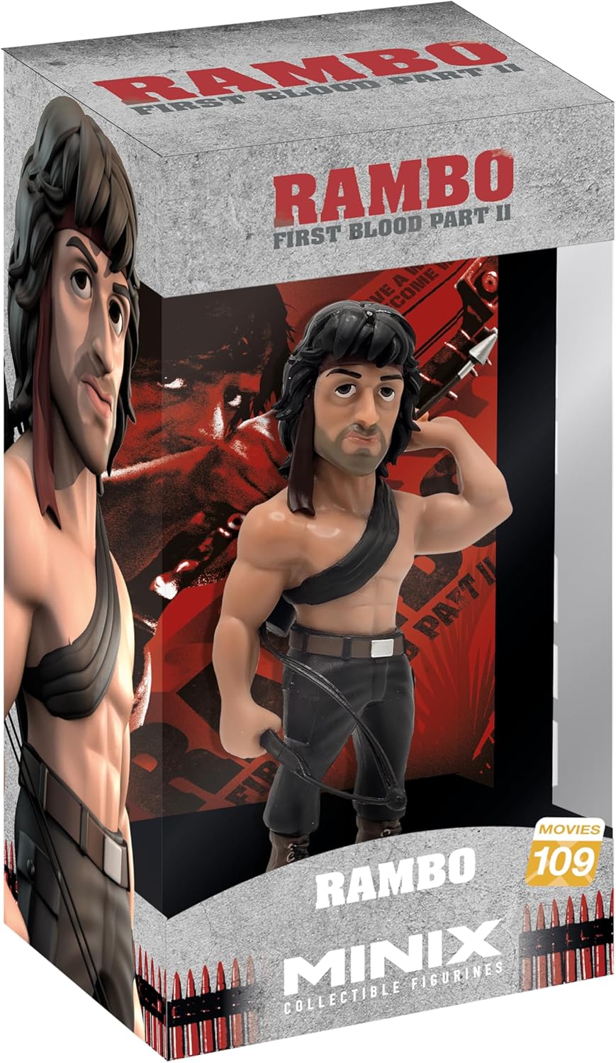 MINIX Rambo Figur mit Bogen - Rambo - Sammlerstücke 12 cm für Ausstellung, Geschenkidee für Kinder u