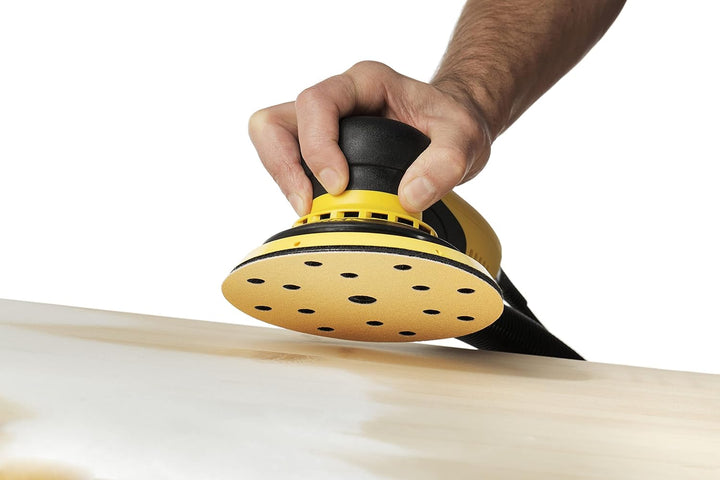 Mirka Gold Universal-Schleifpapier Ø 150mm Schleifscheiben Klett 15-Loch, Korn P60, 50 Stk / Zum Sch