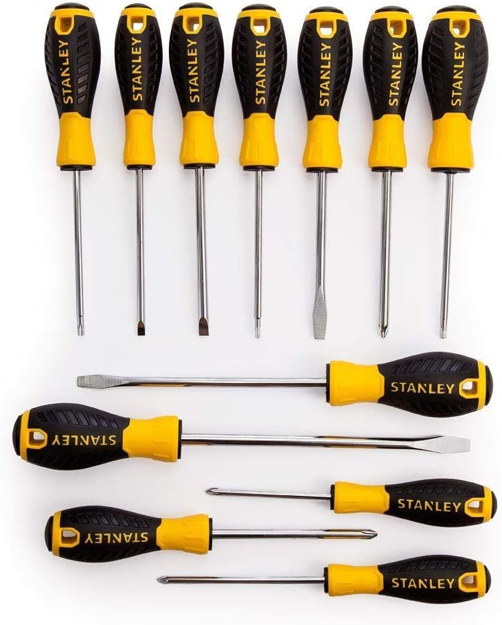 Stanley Tools STA060212 PH/SL/PZ/TX Standard-Schraubendreher – Gelb/Schwarz (Set von 12) STHT0-60212
