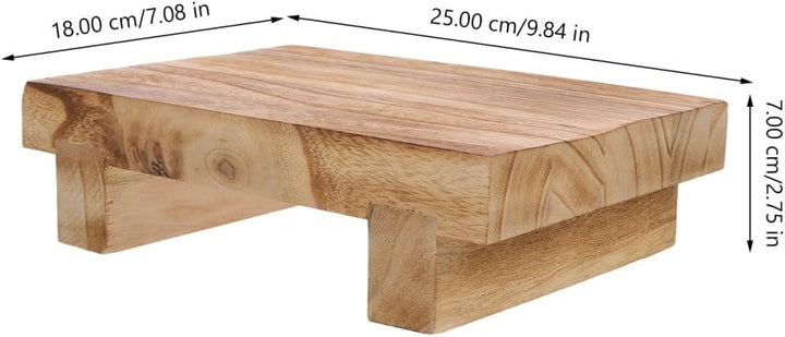 Rustikaler Holzschemel aus Gebranntem Paulownienholz Dekorativer Hocker und Küchen Riser Stabiler Ho