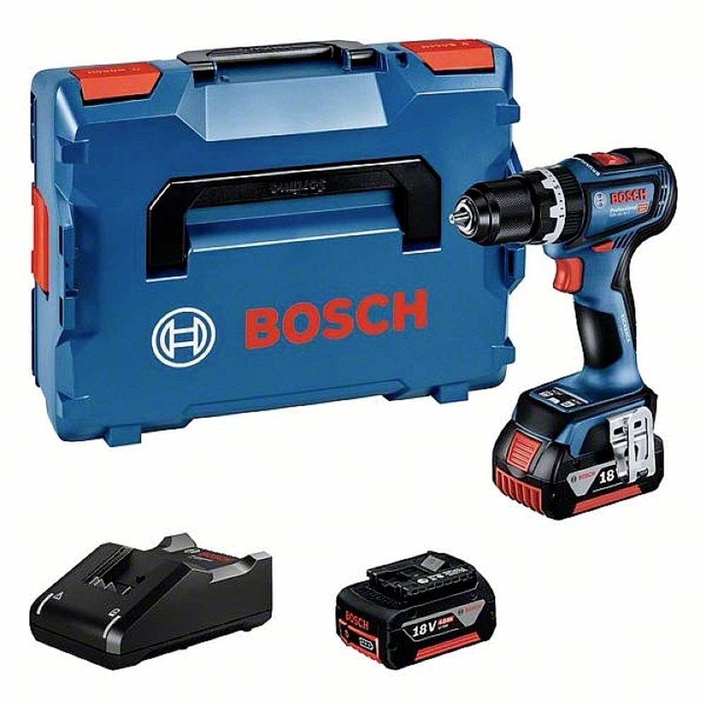 Bosch Professional 18V System Akku Schlagbohrmaschine GSB 18V-90 C (inkl. 2x Akkus 4.0Ah, Schnelllad