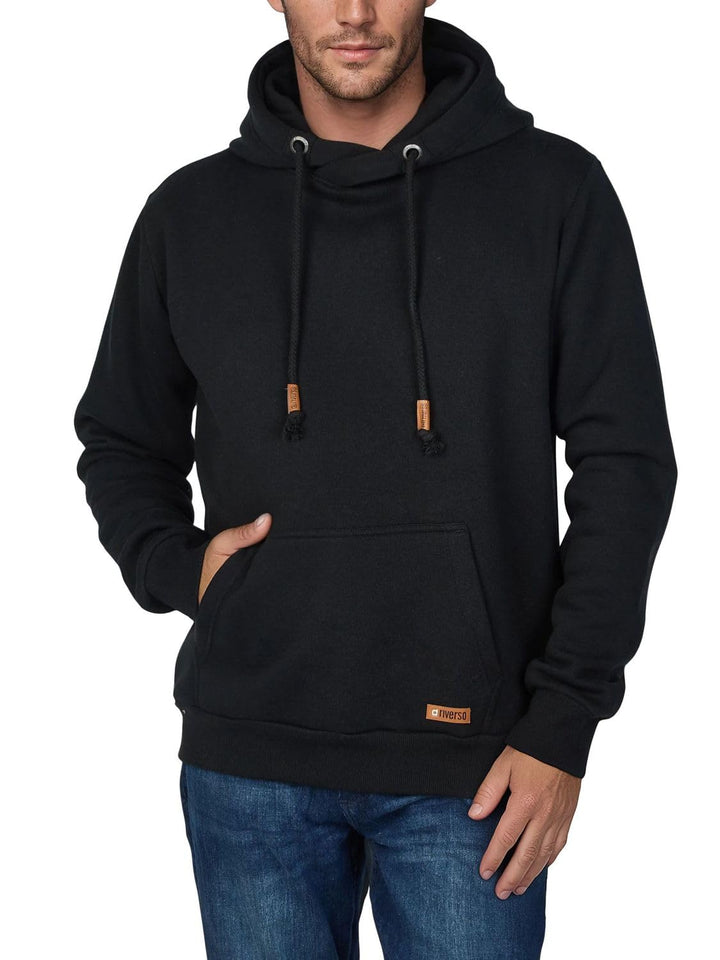 riverso Herren Kapuzenpullover RIVJulian Regular Fit Hoodie Pullover Taschen Streetwear Cross-Over-K