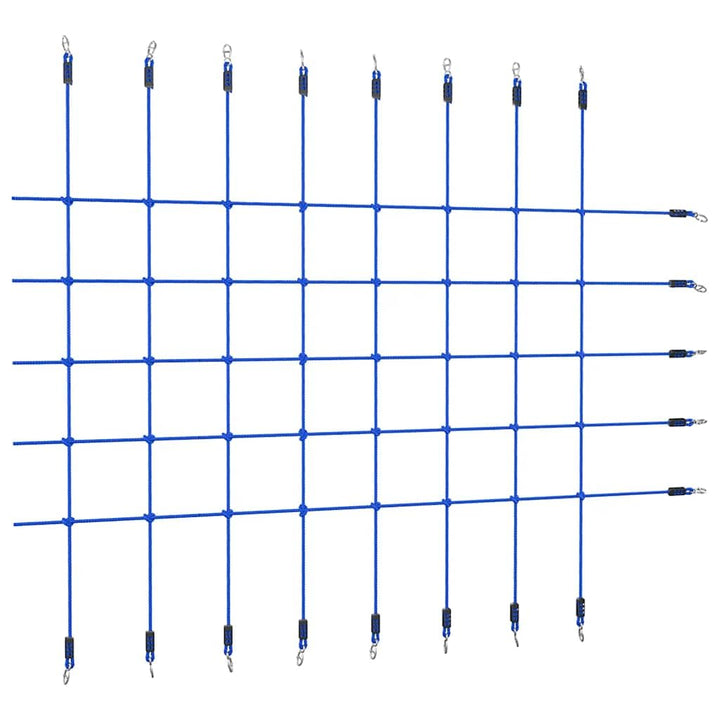 Kletternetz für Kinder 200x150 cm Blau, Outdoor Kletterseil für Garten, Robustes PE-Netz zur Förderu