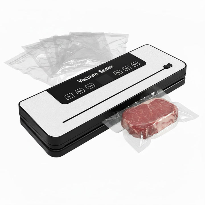 Baroni Home Automatische Vakuumiermaschine mit integriertem Schneidegerät, 30 Beutel 20 x 24 cm inkl