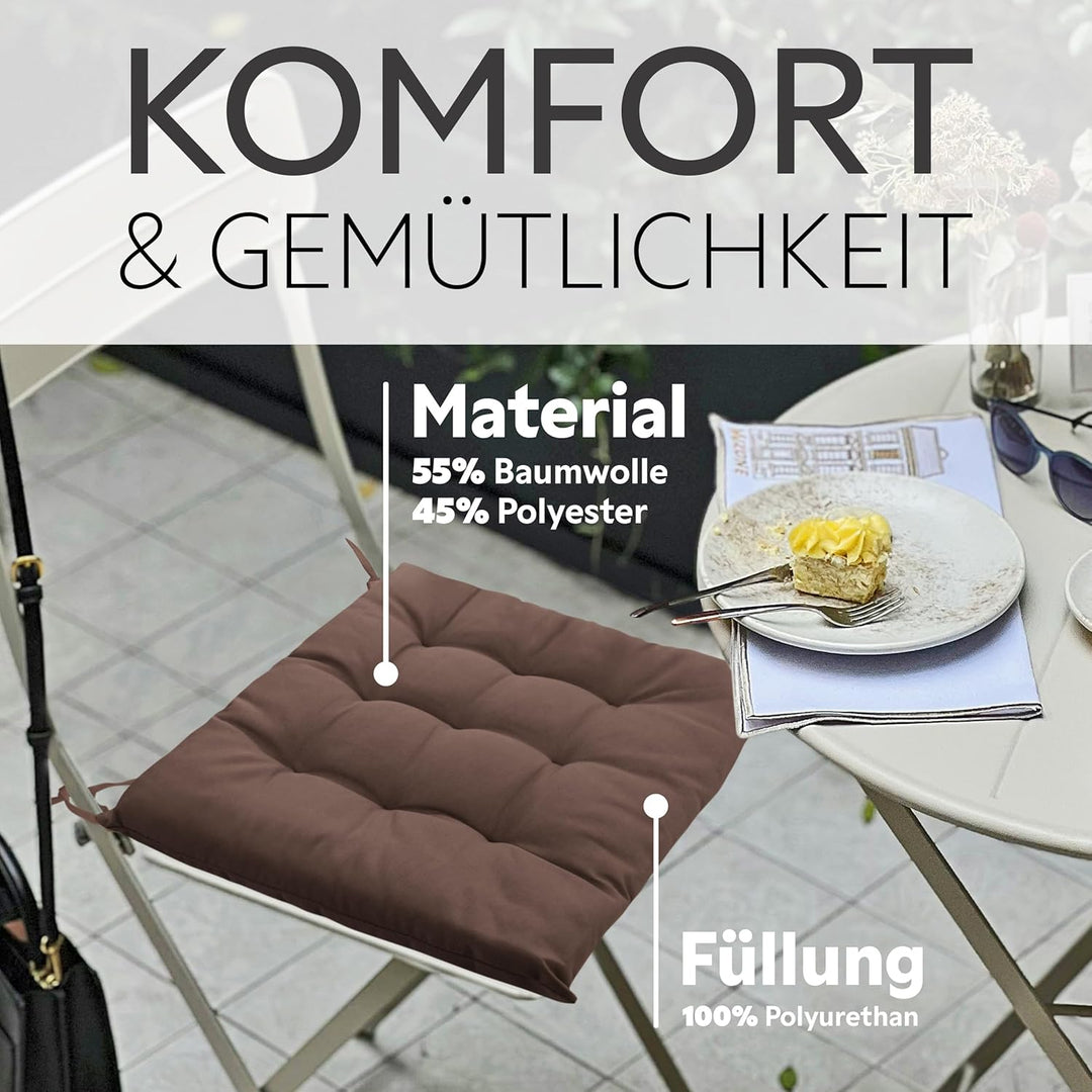 Brandsseller Sitzkissen Dekokissen Stuhlkissen Zierkissen Gartenkissen - 9er Steppung- in Verschiede