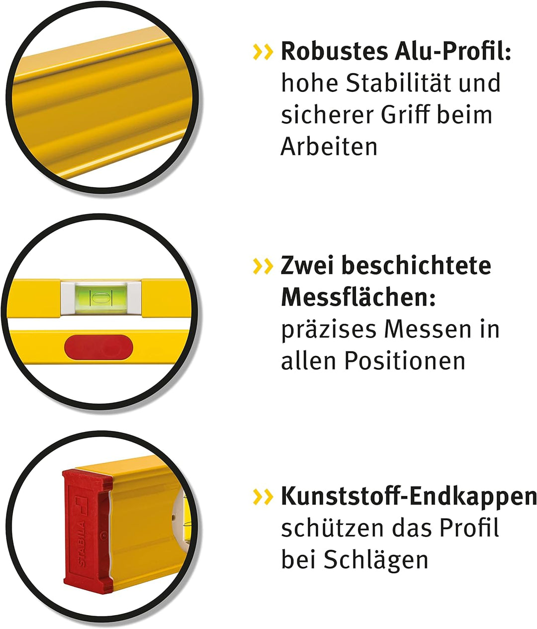 STABILA Magnet-Wasserwaage Type 80 ASM, 40 cm, verstärktes Alu-Profil, extrastarkes Seltenerd-Magnet