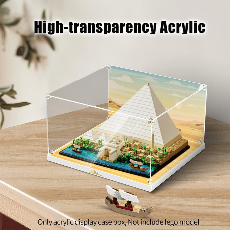 cooldac Acryl Vitrine Box für Lego 21058 Cheops-Pyramide , staubdicht Transparent Clear Display Box