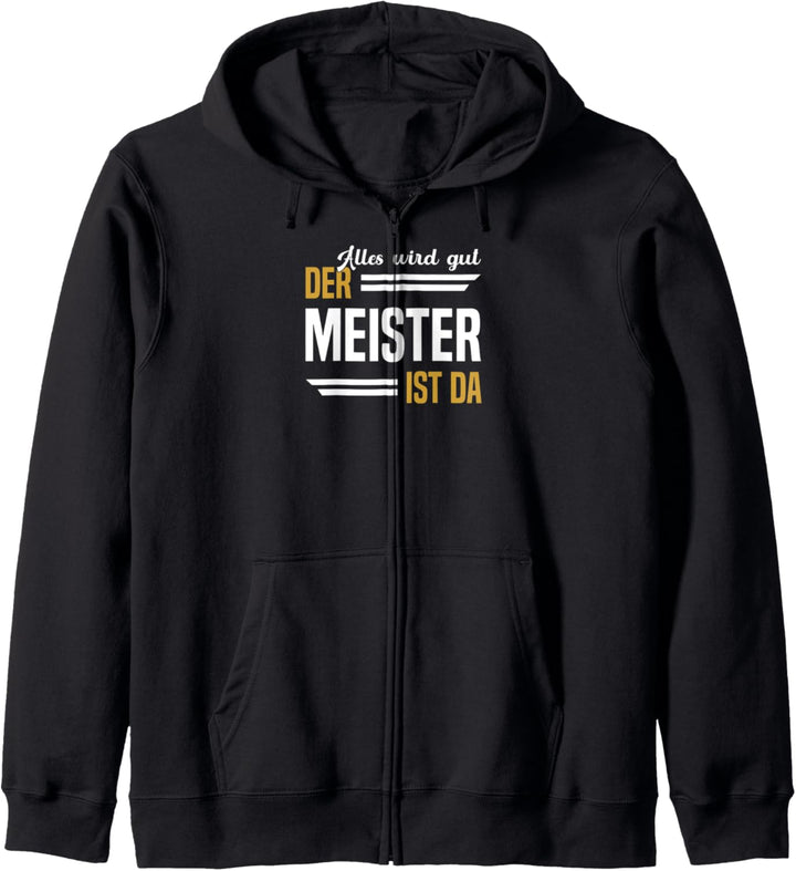 Alles wird gut der Meister ist da Baustelle Elektriker Kapuzenjacke