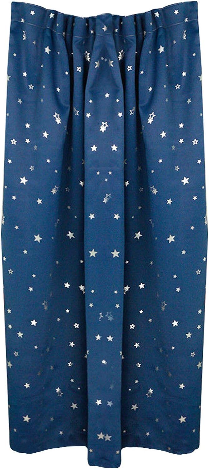 OTOTEC Verdunkelungsvorhang für Kinderzimmer, Mond und Sterne, mit Haken, Eisenfutter, 130 x 180 cm