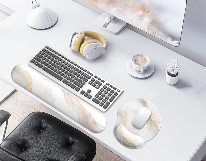 Mauspad mit Gelkissen,Mousepad mit Handauflage Ergonomisches, Bequemes Computer-Handballenauflage Ma