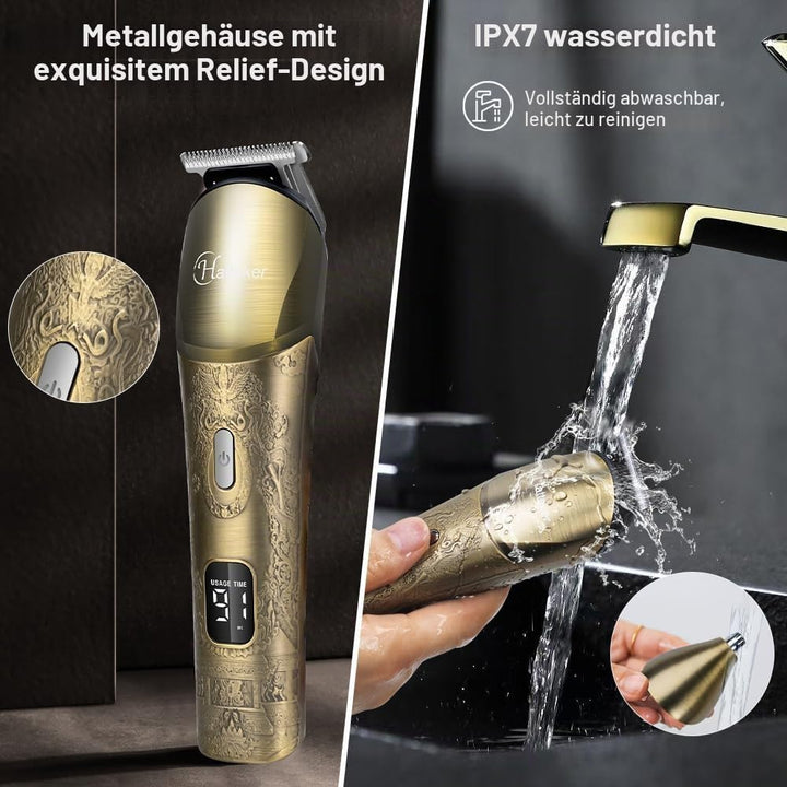 Hatteker Profi Haarschneidemaschine Herren Bartschneider Barttrimmer Haarschneider Haartrimmer Rasie