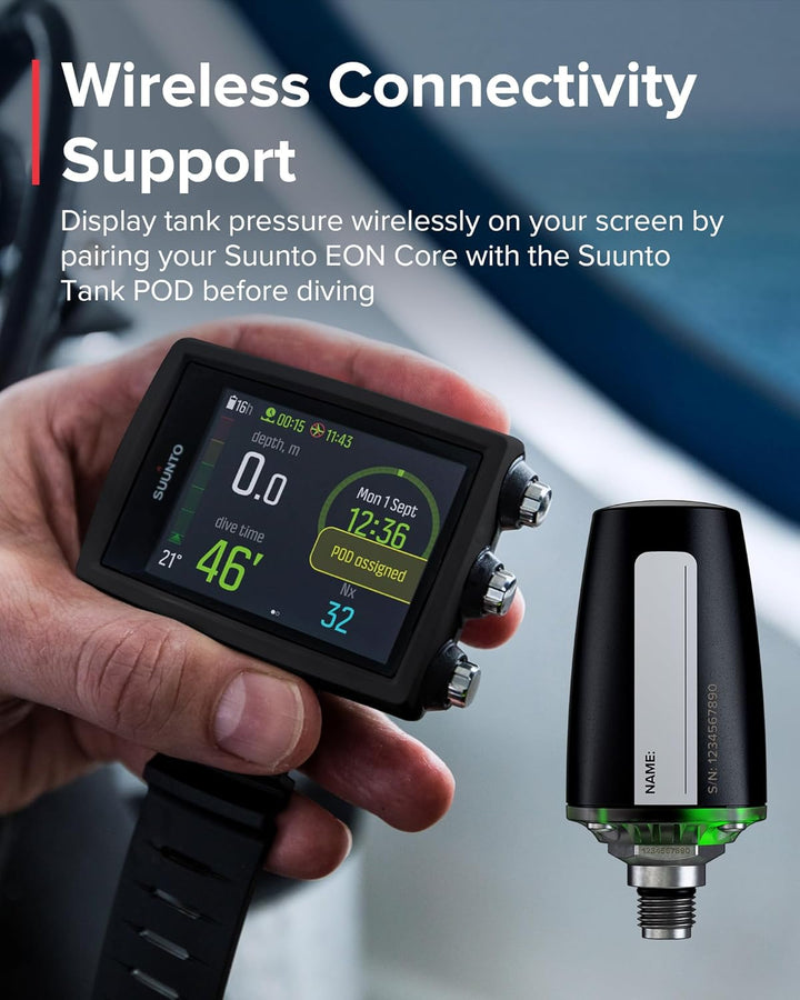 Suunto Eon Core Handgelenk-Tauchcomputer – Schwarz mit Sender und USB, Schwarz